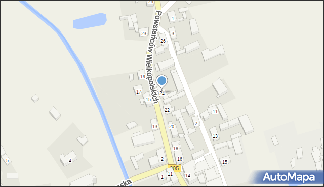 Kaszczor, Powstańców Wielkopolskich, 24, mapa Kaszczor