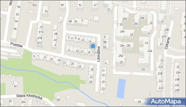 Katowice, Poetów, 18, mapa Katowic