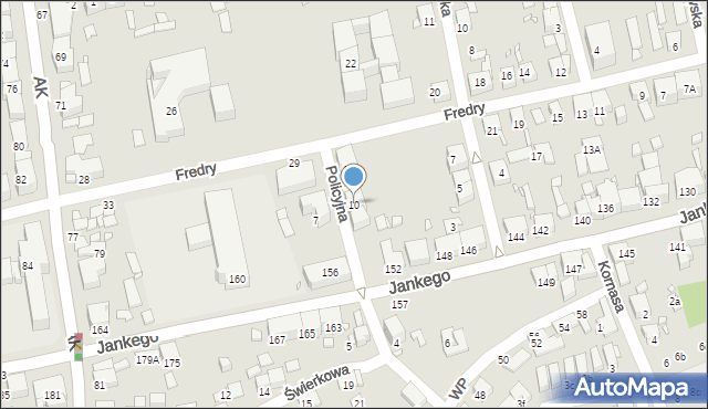 Katowice, Policyjna, 10, mapa Katowic