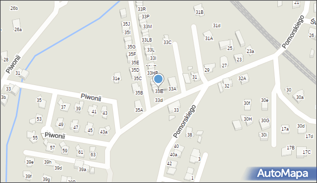 Katowice, Pomorskiego Rafała, 33E, mapa Katowic