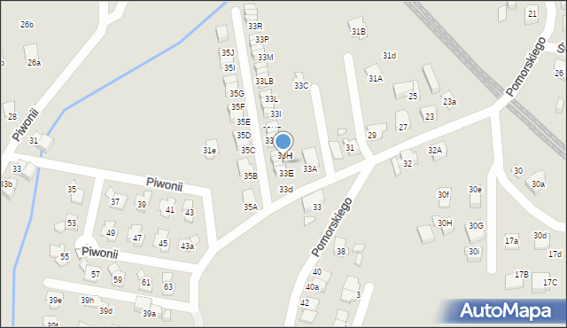 Katowice, Pomorskiego Rafała, 33G, mapa Katowic