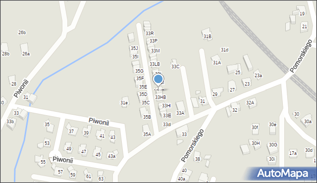 Katowice, Pomorskiego Rafała, 33HD, mapa Katowic