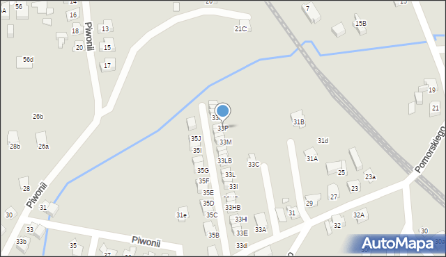 Katowice, Pomorskiego Rafała, 33P, mapa Katowic