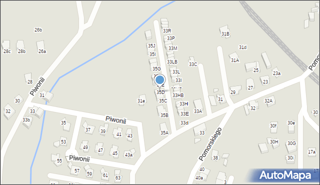 Katowice, Pomorskiego Rafała, 35D, mapa Katowic