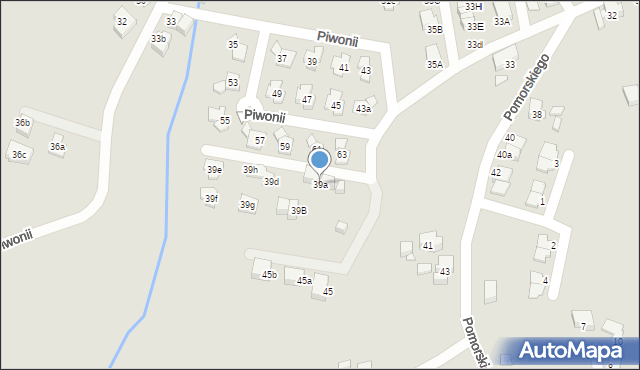 Katowice, Pomorskiego Rafała, 39a, mapa Katowic