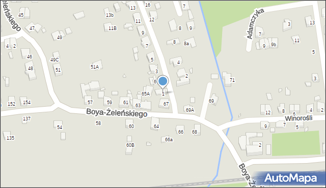 Katowice, Porzeczkowa, 1, mapa Katowic