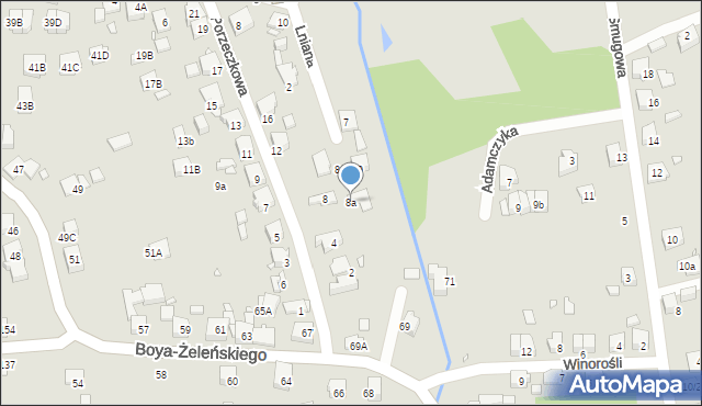 Katowice, Porzeczkowa, 8a, mapa Katowic