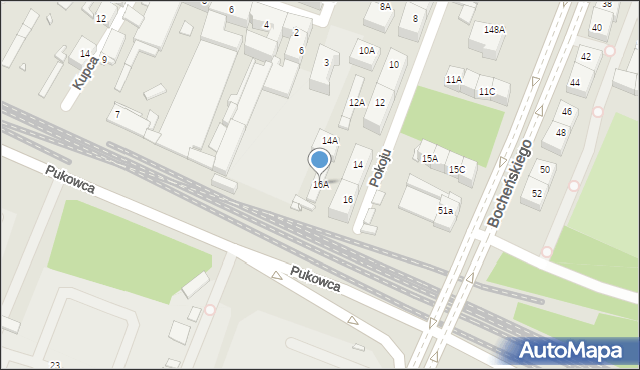 Katowice, Pokoju, 16A, mapa Katowic