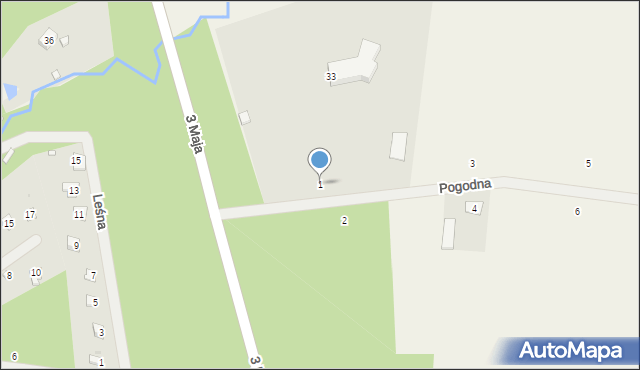 Kazimierz, Pogodna, 1, mapa Kazimierz