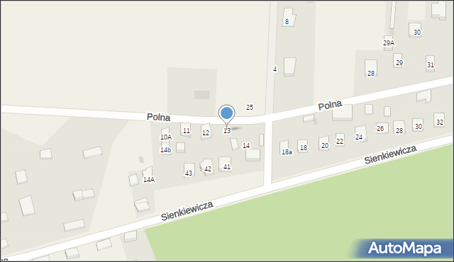 Kazimierz, Polna, 13, mapa Kazimierz