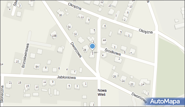 Kaźmierz, Poprzeczna, 1, mapa Kaźmierz