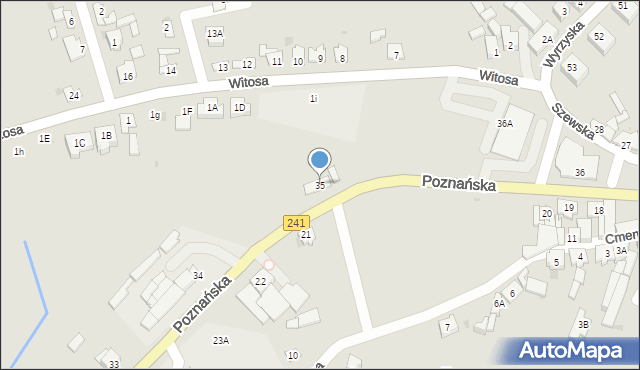 Kcynia, Poznańska, 35, mapa Kcynia