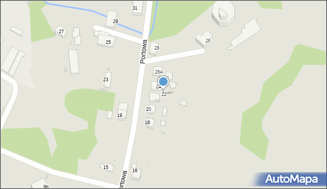 Kędzierzyn-Koźle, Portowa, 22, mapa Kędzierzyna-Koźle