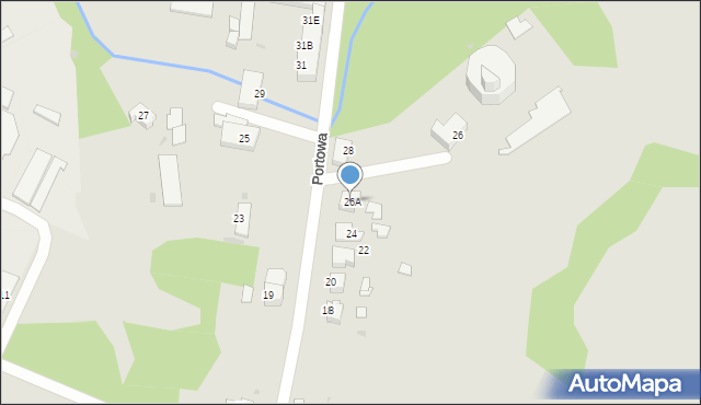 Kędzierzyn-Koźle, Portowa, 26A, mapa Kędzierzyna-Koźle