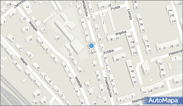 Kędzierzyn-Koźle, Powstańców, 24, mapa Kędzierzyna-Koźle