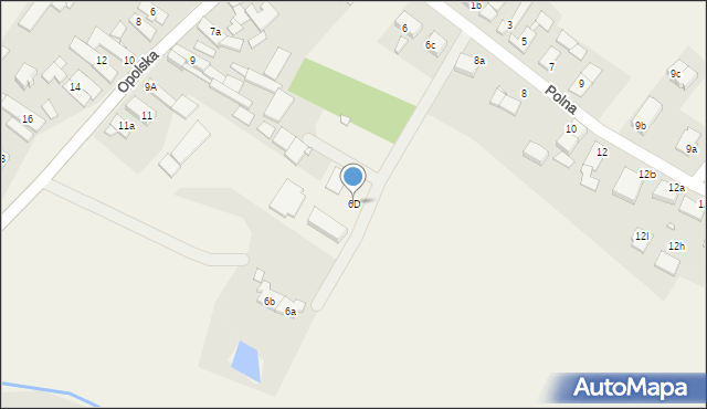 Kępa, Polna, 6D, mapa Kępa