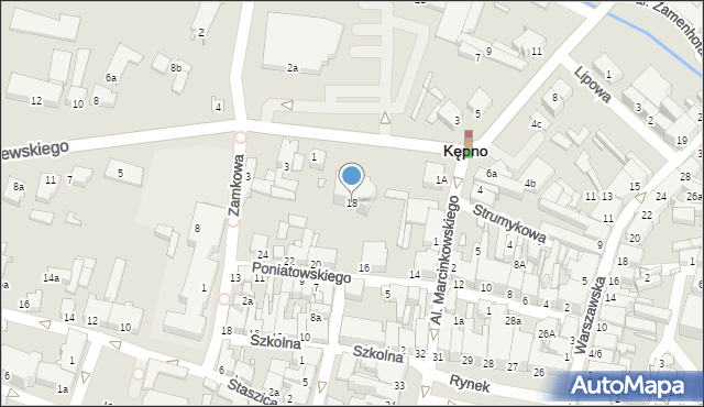 Kępno, Poniatowskiego, 18, mapa Kępno