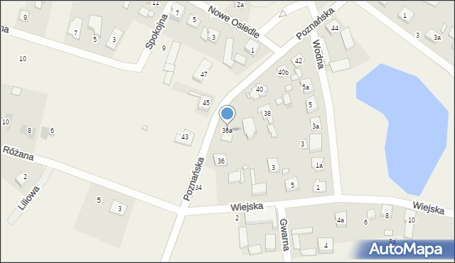 Kicin, Poznańska, 36a, mapa Kicin