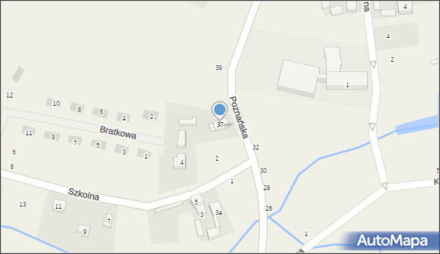 Kicin, Poznańska, 37, mapa Kicin