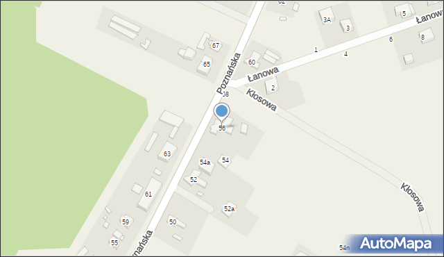 Kicin, Poznańska, 56, mapa Kicin