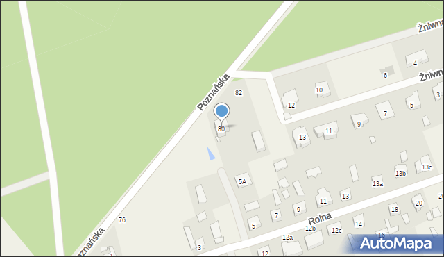 Kicin, Poznańska, 80, mapa Kicin