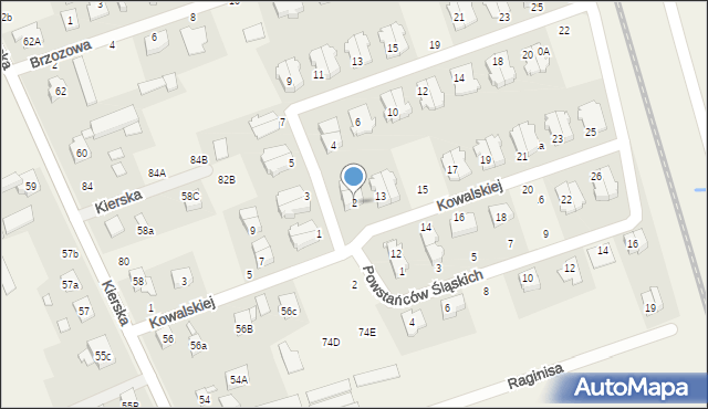 Kiekrz, Powstańców Wielkopolskich, 2, mapa Kiekrz