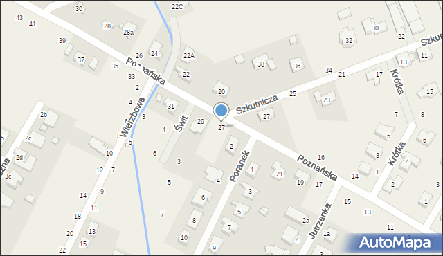 Kiekrz, Poznańska, 27, mapa Kiekrz