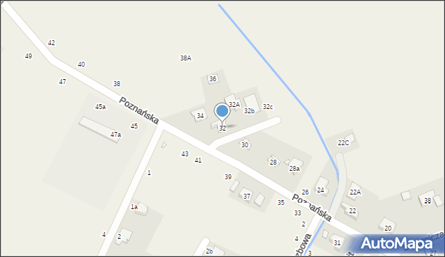 Kiekrz, Poznańska, 32, mapa Kiekrz