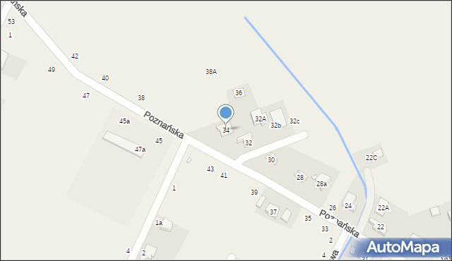 Kiekrz, Poznańska, 34, mapa Kiekrz