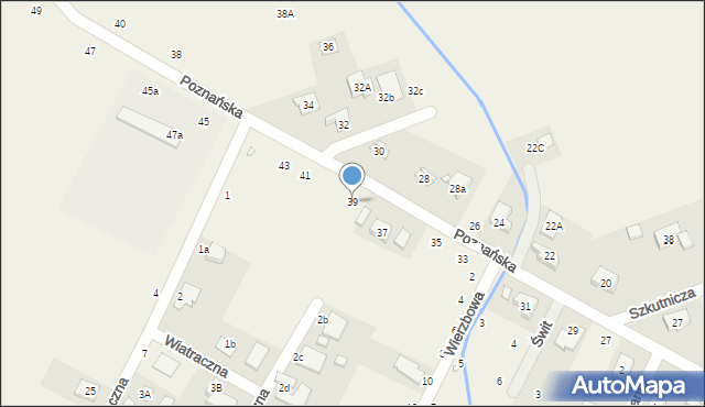 Kiekrz, Poznańska, 39, mapa Kiekrz