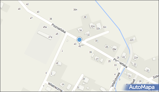 Kiekrz, Poznańska, 41, mapa Kiekrz