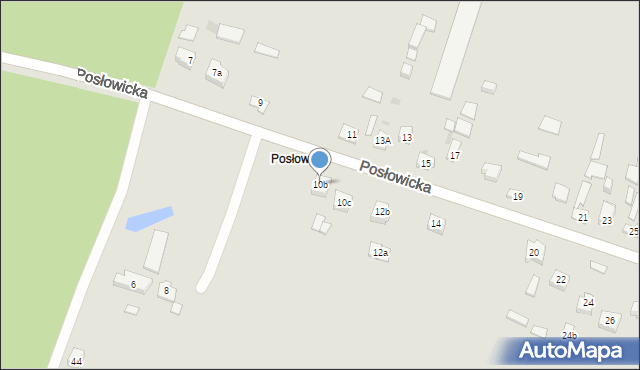 Kielce, Posłowicka, 10b, mapa Kielc