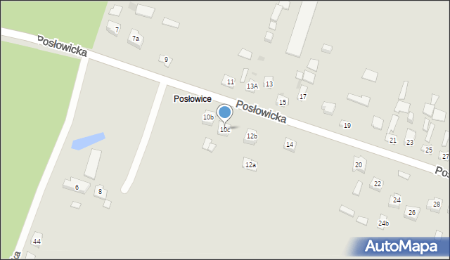 Kielce, Posłowicka, 10c, mapa Kielc