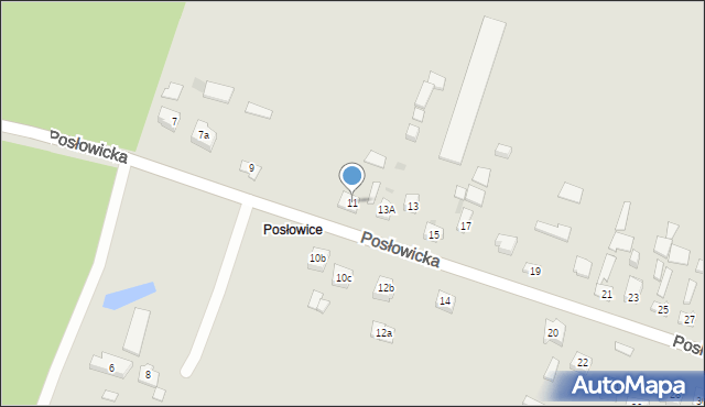 Kielce, Posłowicka, 11, mapa Kielc