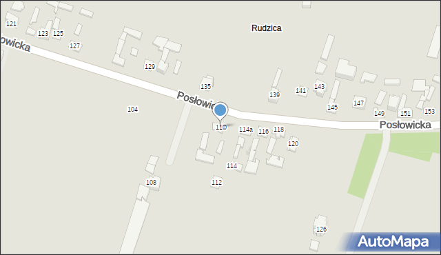 Kielce, Posłowicka, 110, mapa Kielc