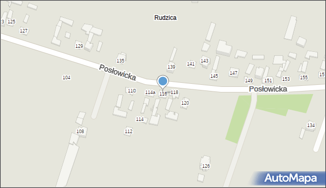 Kielce, Posłowicka, 116, mapa Kielc