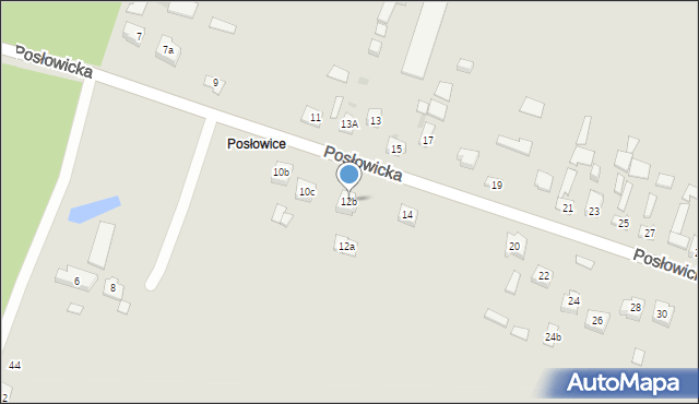 Kielce, Posłowicka, 12b, mapa Kielc