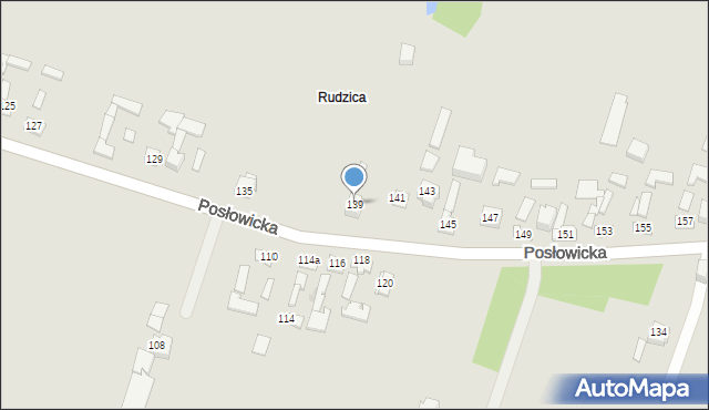 Kielce, Posłowicka, 139, mapa Kielc