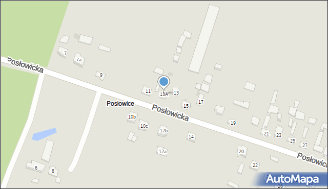 Kielce, Posłowicka, 13A, mapa Kielc