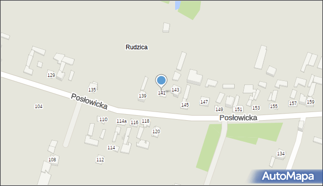 Kielce, Posłowicka, 141, mapa Kielc