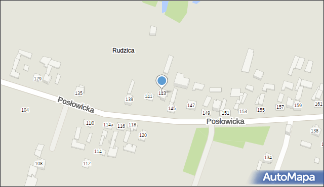 Kielce, Posłowicka, 143, mapa Kielc