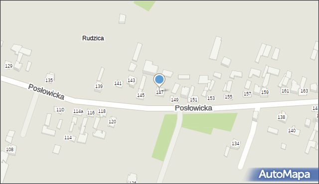 Kielce, Posłowicka, 147, mapa Kielc