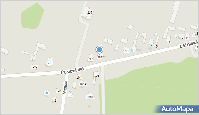 Kielce, Posłowicka, 219, mapa Kielc