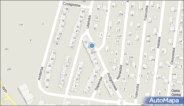 Kielce, Poligonowa, 23, mapa Kielc