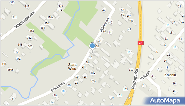 Kielce, Północna, 36, mapa Kielc