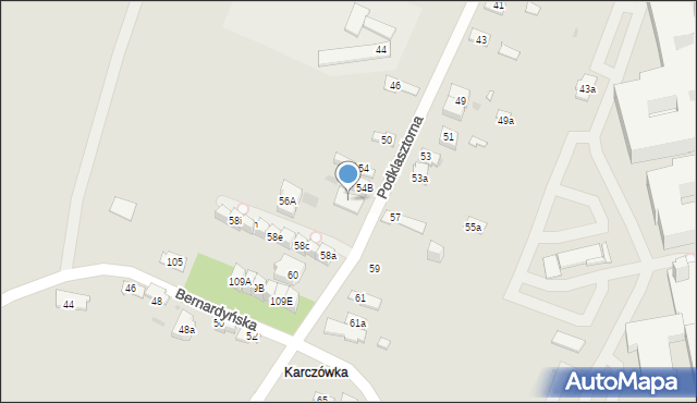 Kielce, Podklasztorna, 56, mapa Kielc