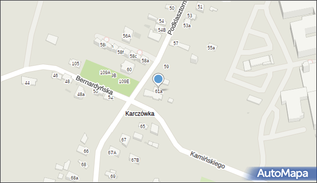 Kielce, Podklasztorna, 61a, mapa Kielc
