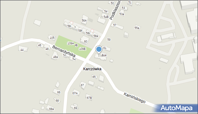 Kielce, Podklasztorna, 63, mapa Kielc