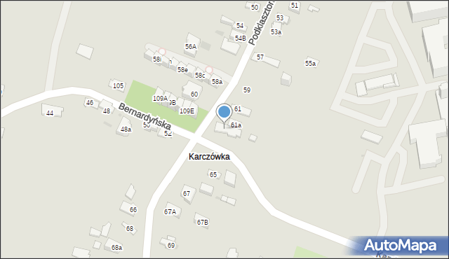 Kielce, Podklasztorna, 63, mapa Kielc