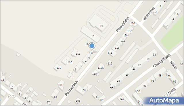 Kiełczewo, Poznańska, 11, mapa Kiełczewo